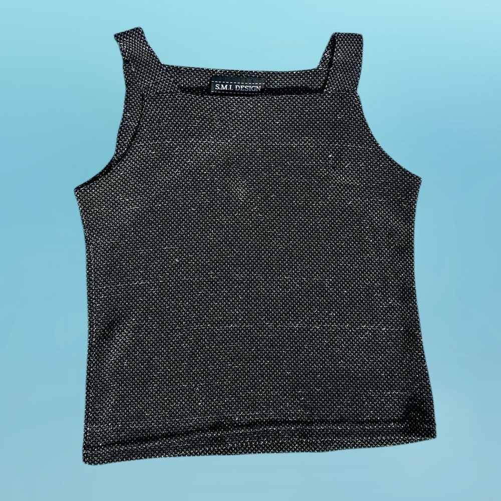 Vintage gray sparkly sleeveless top - Picture 10 of 10